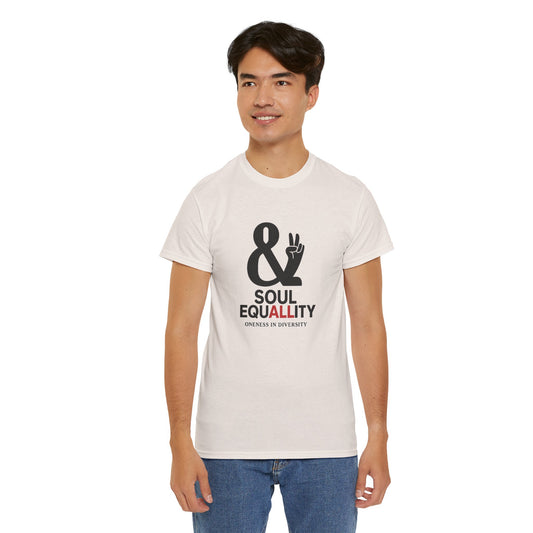 Unisex Heavy Cotton Tee - "Soul Equality" Graphic Shirt, Apparel, Equality, Diversity Statement T-Shirt, Gift for [...]