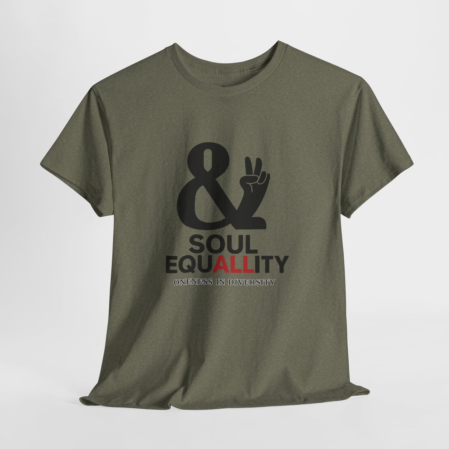 Unisex Heavy Cotton Tee - "Soul Equality" Graphic Shirt, Apparel, Equality, Diversity Statement T-Shirt, Gift for [...]