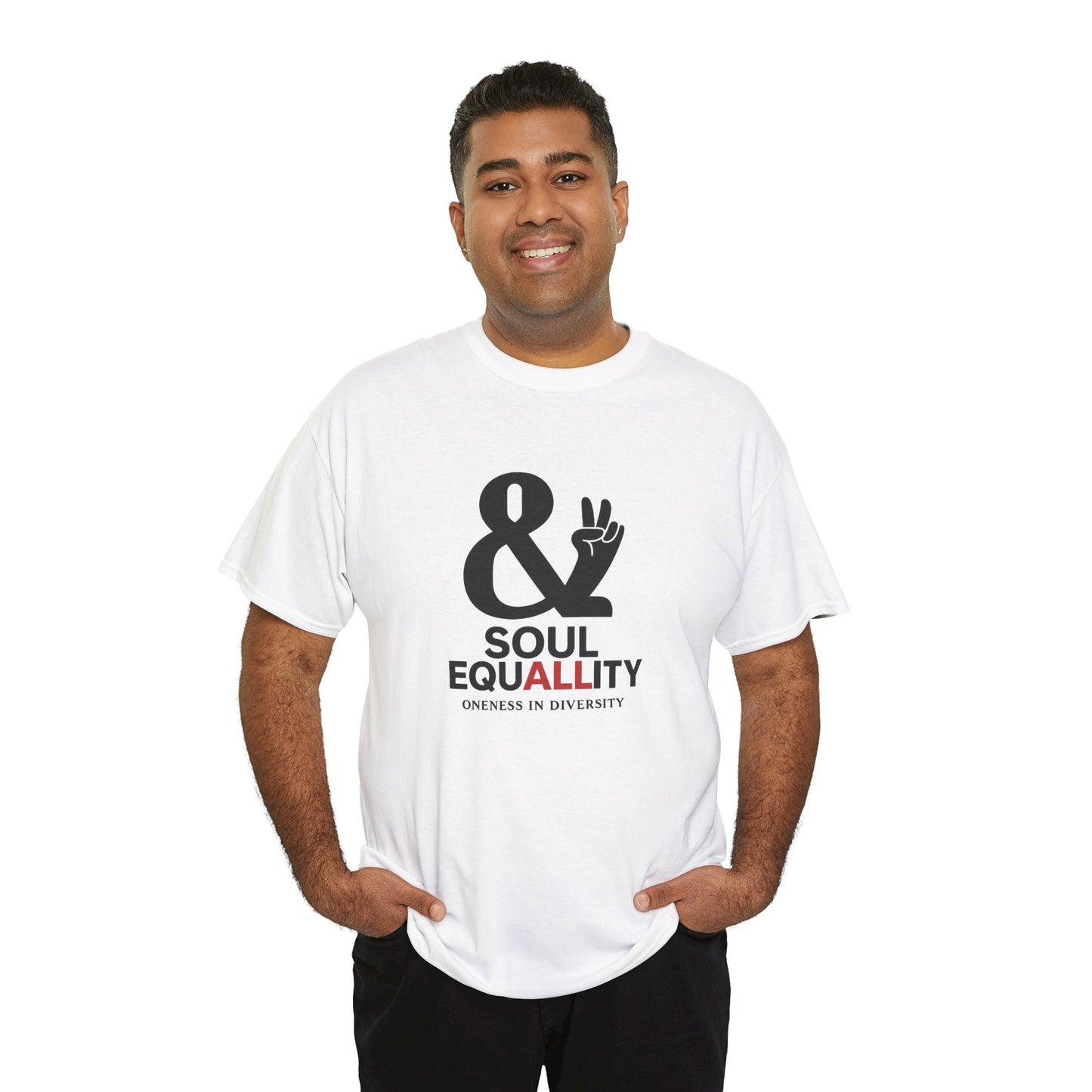 Unisex Heavy Cotton Tee - "Soul Equality" Graphic Shirt, Apparel, Equality, Diversity Statement T-Shirt, Gift for [...]